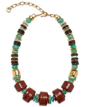 Lizzie Fortunato Granada Beaded Necklace - Metallic