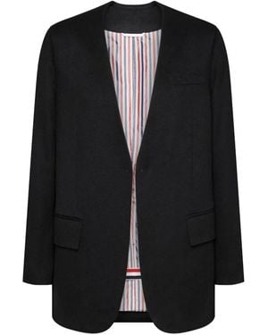 Thom Browne Schmale Jacke - Schwarz