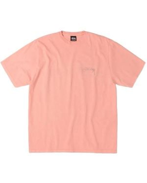 Stussy Smooth Reverse T-shirt - Pink