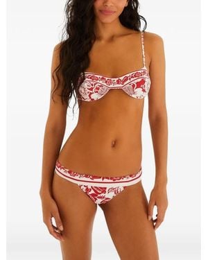 FARM Rio Bikinihöschen Mit Blumen-Print - Pink