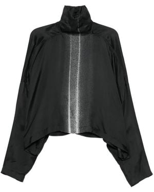 Rick Owens Oversized-Bluse Mit Kontrast-Print - Schwarz