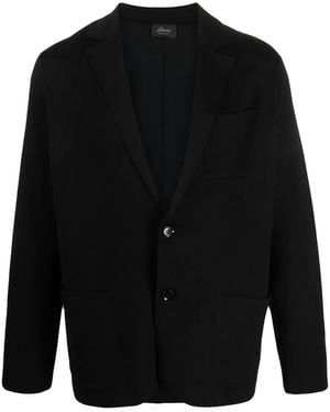 Brioni Single-Breasted Jersey Blazer - Black