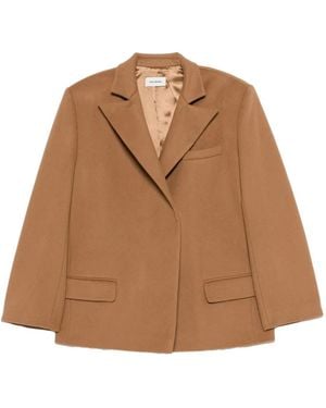 A.M.G Double-Breasted Coat - Brown