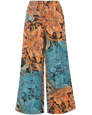 Rianna + Nina Kipos Melina Brocade ワイドパンツ - ブルー