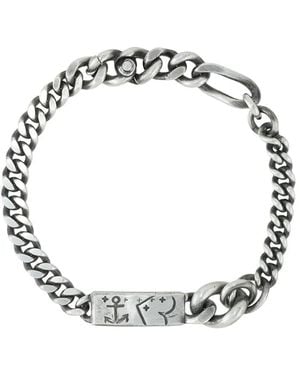 Werkstatt:münchen Engraved-Tag Chain Bracelet - Metallic