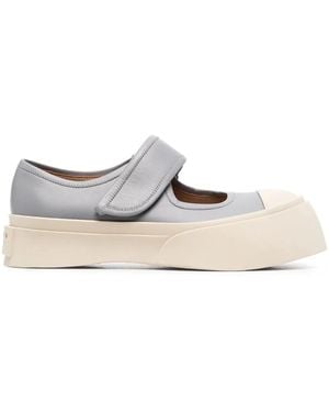 Marni Leather Pablo Mary Jane Sneakers - White