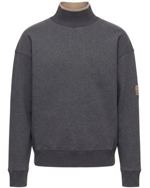Isabel Marant High-Neck Logo-Patch Jumper - Grey