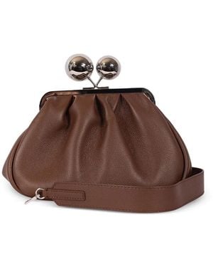 Weekend by Maxmara Medium Wkacaro Pasticcino Leather Clutch Bag - Brown