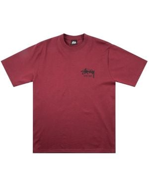 Stussy New York Logo-Print T-Shirt - Red
