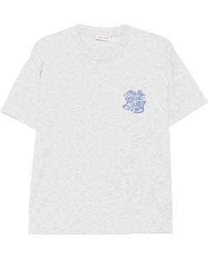 Anine Bing Cade Logo-Print Cotton T-Shirt - White