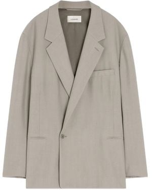 Lemaire Double-Breasted Tailored Blazer - Gray