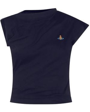 Vivienne Westwood Hebo Gathered T-Shirt - Blue