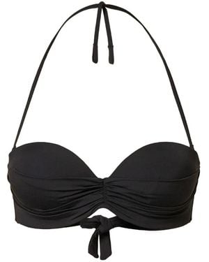 Twinset Trompe L'Oeil Bandeau Bikini Top - Black