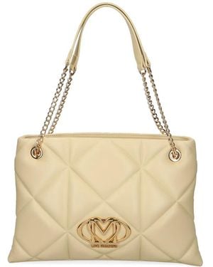 Love Moschino Logo-Appliqué Tote Bag - Natural