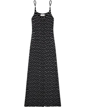 Laneus Knitted Maxi Dress - Black