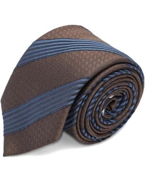 Ferragamo Corbata Gancini A Rayas Diagonales - Azul