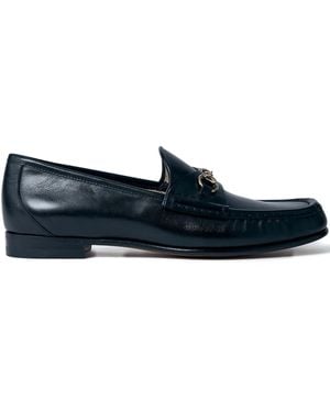 Gucci Horsebit Leather Loafers - Blue