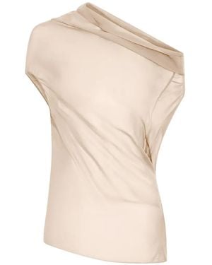 Nicholas Ryanne Asymmetric Twisted Top - Natural
