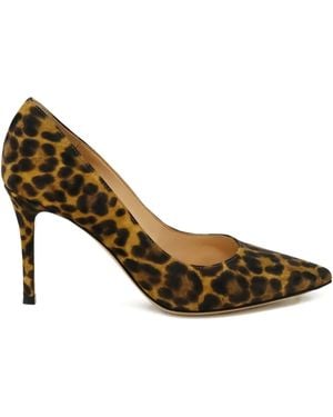 Gianvito Rossi 70Mm Gianvito Leopard-Print Stiletto Court Shoes - Brown