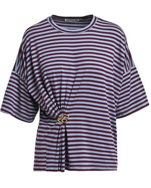 Essentiel Antwerp Striped Gathered T-Shirt - Blue