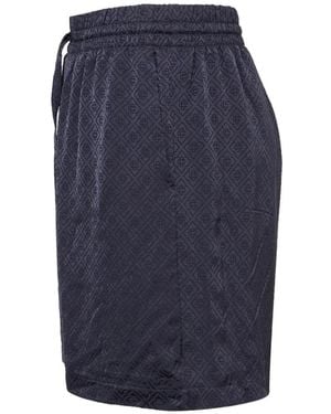 CASABLANCA Monogram-Print Shorts - Blue