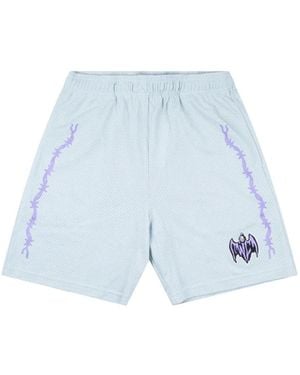 Warren Lotas Bat Reaper Mesh Shorts - Blue