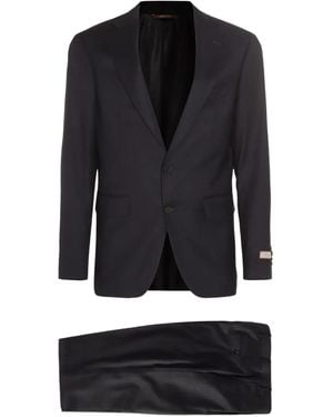 Canali Wool Single-Breasted Suit - Black