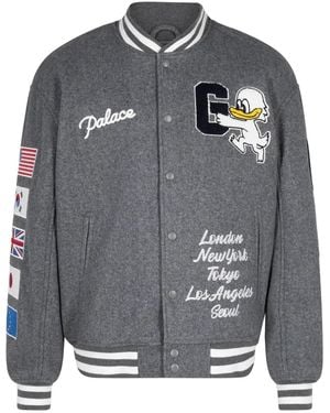 Palace X Gap Varsity Jacket - Grey