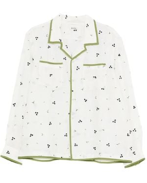 Bode Blackberry Long-Sleeve Shirt - White