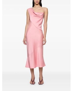 Paris Georgia Basics Minka Cowl-Neck Slip Midi Dress - Pink