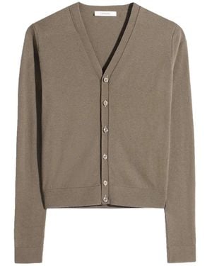 Lemaire Cardigan Mit V-Ausschnitt - Braun