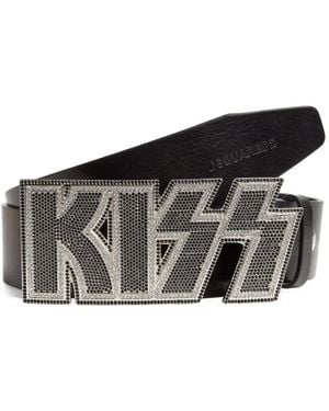 DSquared² Gespriem Verfraaiid Met Stras - Zwart