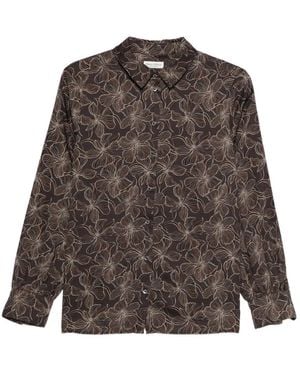 Marc O' Polo Floral-Pattern Shirt - Brown