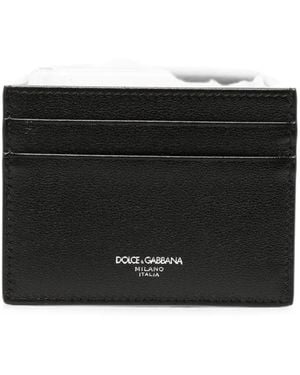Dolce & Gabbana Logo-Print Leather Cardholder - Black