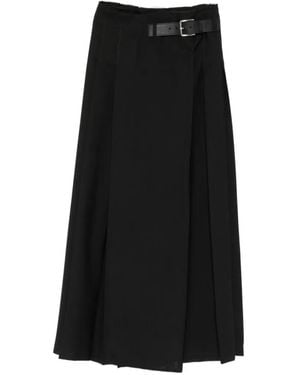 Department 5 Gilles Belted Gilles Skirt - Black