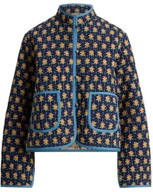 Polo Ralph Lauren Ari Floral-Print Quilted Cotton Jacket - Black