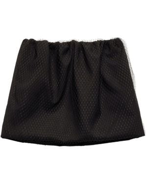 MSGM Layered Mini Skirt - Black