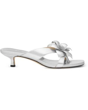 MICHAEL Michael Kors Jacie Floral-Appliqué Sandals - White