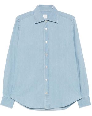 Eleventy Long-Sleeve Shirt - Blue