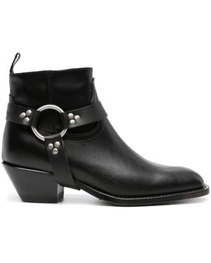 Sonora Boots Dulce Belt 60Mm Leather Boots - Black