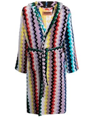 Missoni ジグザグパターン バスローブ - ホワイト