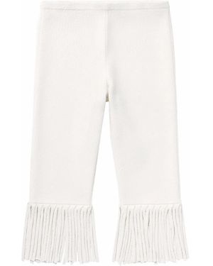 Proenza Schouler Textured Fringed Biker Shorts - Natural