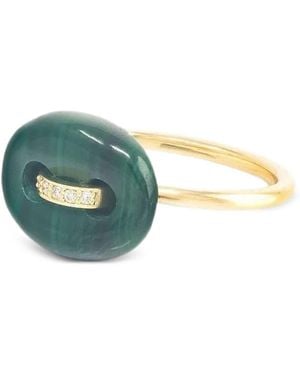 Jenna Blake 18Kt Mariner Malachite Ring - Blue
