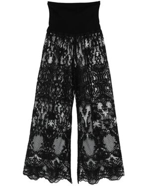 Maurizio Braschi Lace Trousers - Black