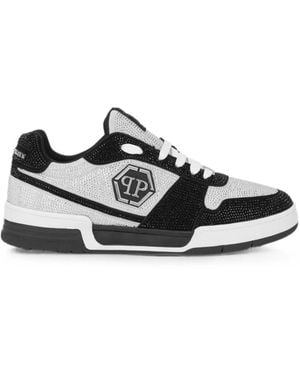 Philipp Plein Low-Top Sneakers P-Force 78 Strass - White