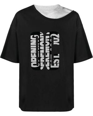 Opening Ceremony ダブルカラー Tシャツ - ブラック