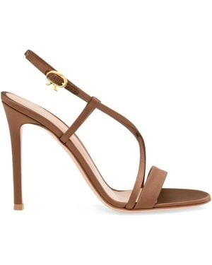 Gianvito Rossi Slingback Cross-Strap Sandals - Brown