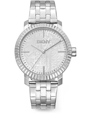 DKNY Armbanduhr Mit Geriffelter Lünette 36Mm - Grau