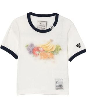 Maison Mihara Yasuhiro Fruit-Print T-Shirt - White