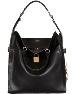 Balmain Große Pulse Tote Bag - Schwarz